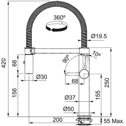 Смеситель для мойки Franke Pescara Semi-Pro 115.0472.960 (Inox) Thumb