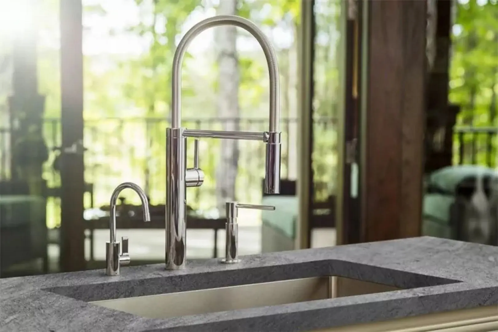 Baterie pentru chiuveta Franke Pescara Semi-Pro L Pull Out Spray (Chrome)