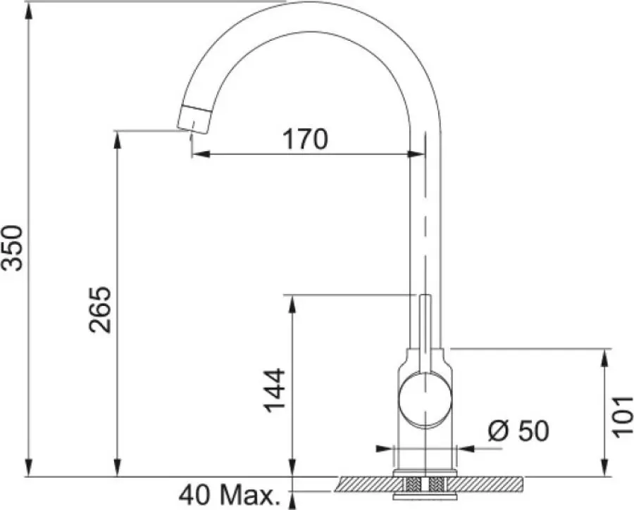Смеситель для мойки Franke Pola 115.0622.943 (Onix) - 3