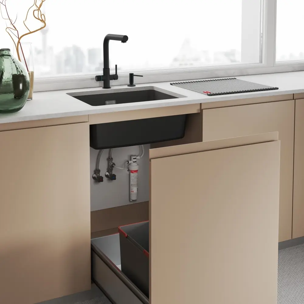 Смеситель для мойки Franke Smart Lina Clear Water (Matte Black)