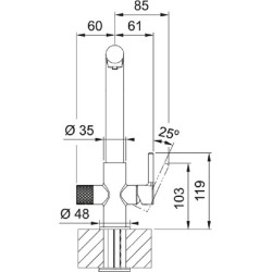 Смеситель для мойки Franke Smart Lina Clear Water (Matte Black) Thumb