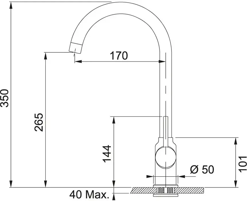 Baterie pentru chiuveta Franke Smart Pola (Beige)