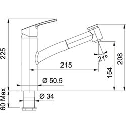 Baterie pentru chiuveta Franke Smart Pull Out Spray (Inox) Thumb