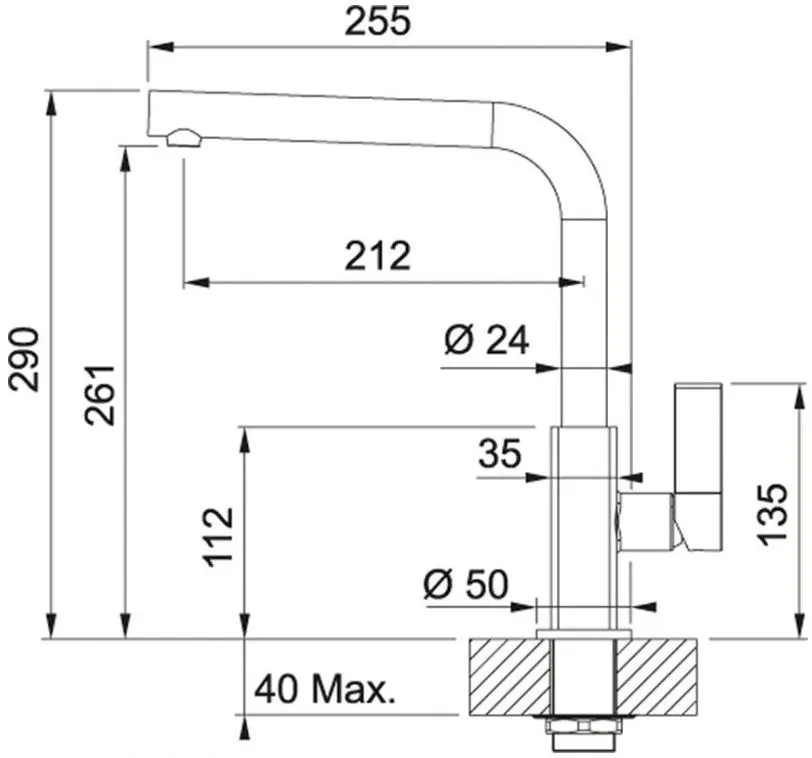 Baterie pentru chiuveta Franke Maris (Chrom/Oyster) - 2