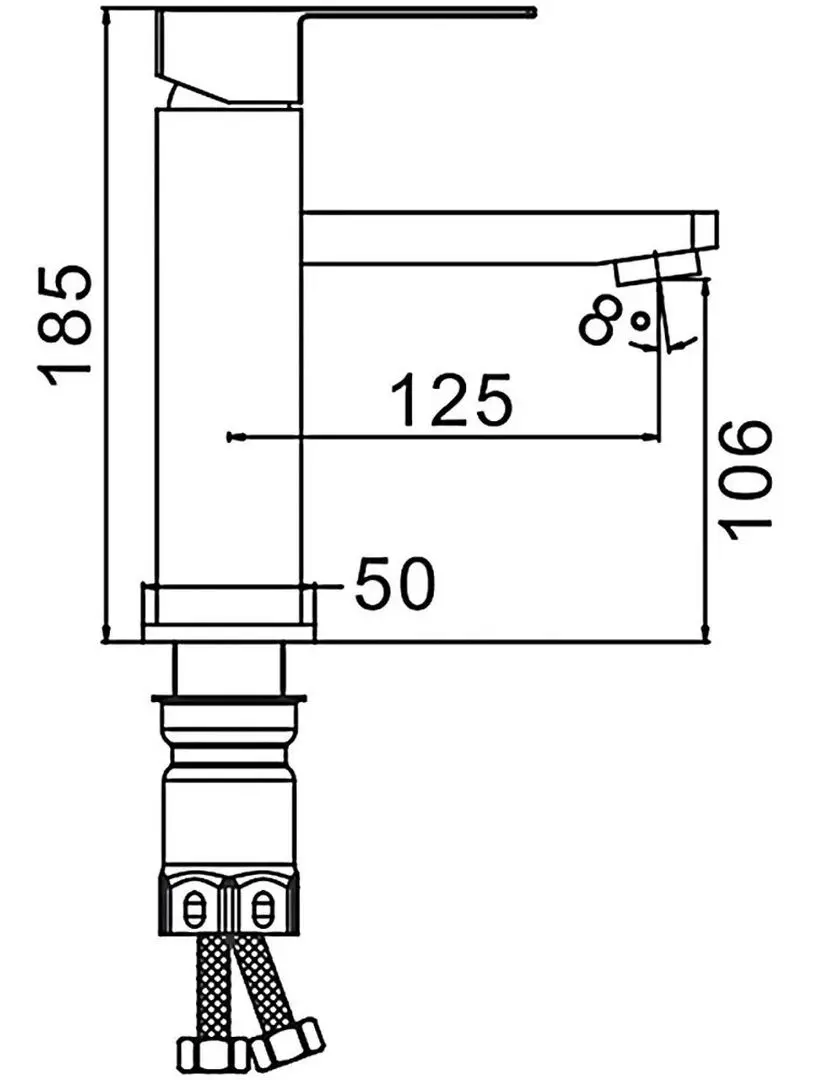 Смеситель для умывальника Frap H802-6 F10802-6 (Black)