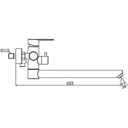 Baterie pentru cada si dus Frap H801-6 F22801-6 (Black) Thumb