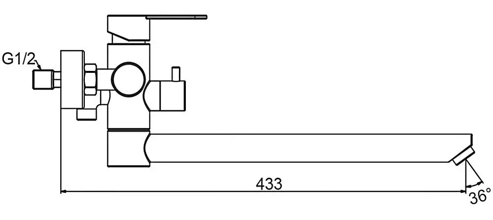 Baterie pentru cada si dus Frap H801-6 F22801-6 (Black) - 2