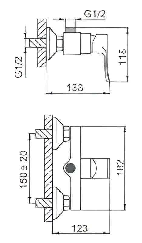 Baterie pentru dus Frud R101 R20101 (Chrome) - 2