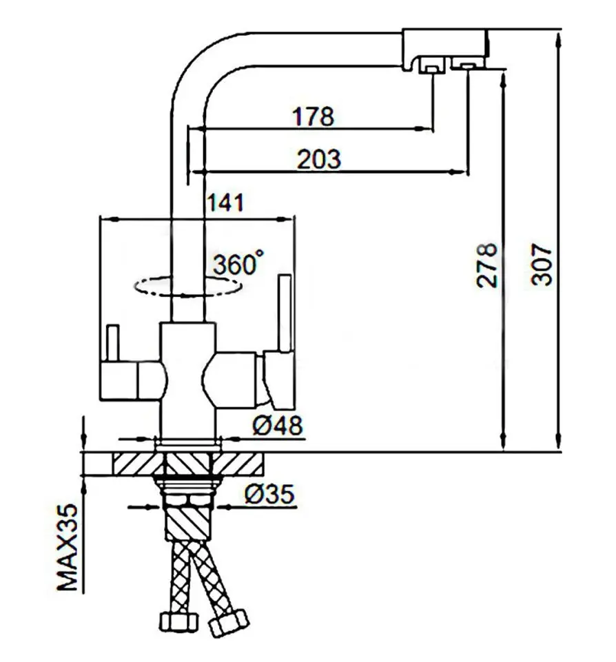 Baterie chiuveta Frud R43053 (Chrome) - 2