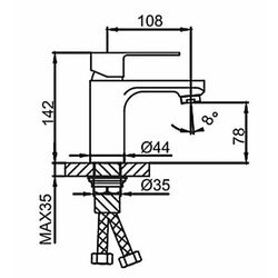 Baterie pentru lavoar Frud R131 R10131 (Chrome) Thumb
