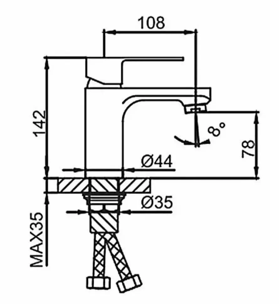 Baterie pentru lavoar Frud R131 R10131 (Chrome)