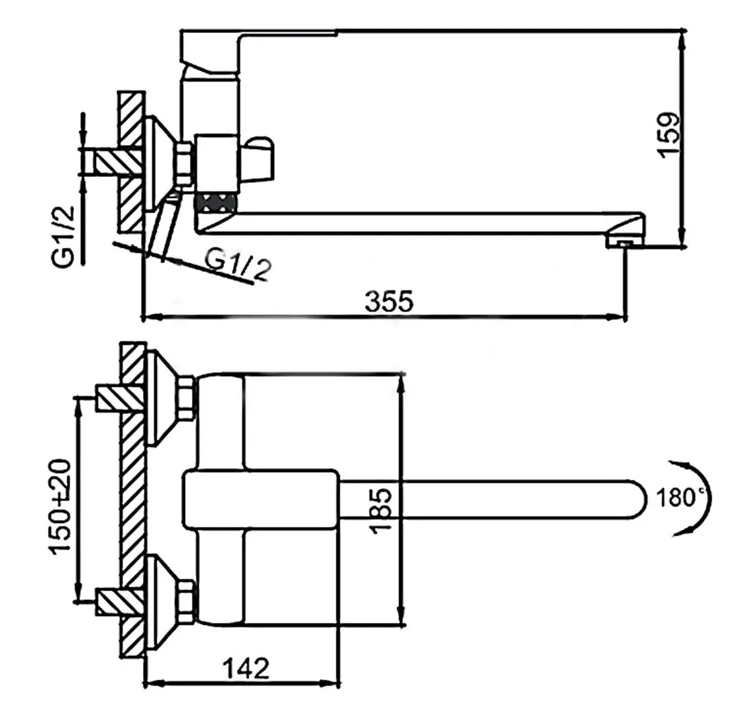 Baterie pentru cada si dus Frud R131 R22131 (Chrome) - 2
