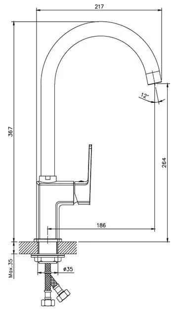 Baterie pentru chiuveta Gehler Quadrat 7292592C-M7126 plus (Chrome) - 2