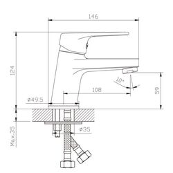 Baterie pentru lavoar Gehler 1420163BF (Black) Thumb