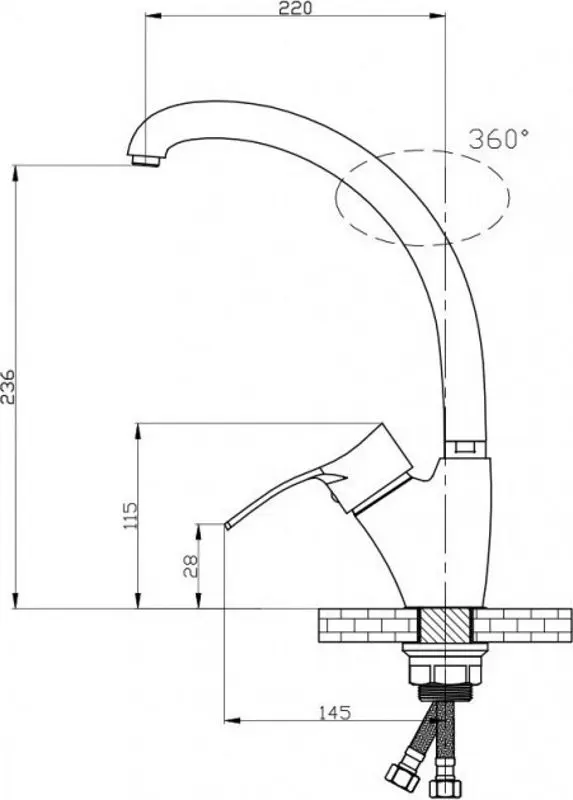 Baterie pentru chiuveta GF S-03-007F-3 (Chrome) - 2