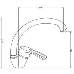 Смеситель для мойки GF (WHI)/S-04-008F (White) Thumb