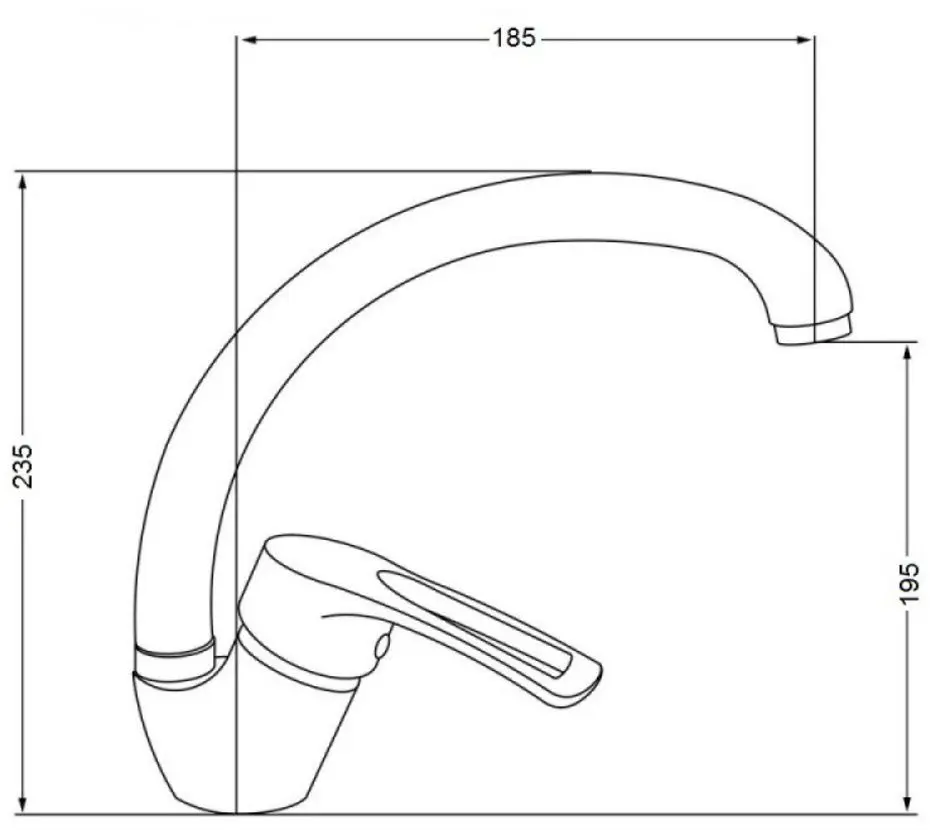 Смеситель для мойки GF (WHI)/S-04-008F (White) - 3