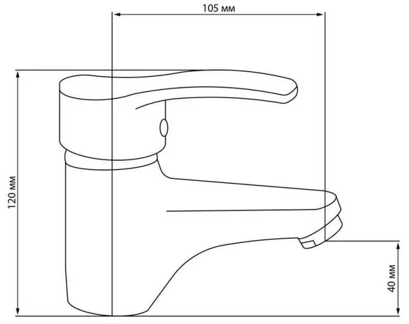 Смеситель для умывальника GF (CRM)/S-03-001F - 2