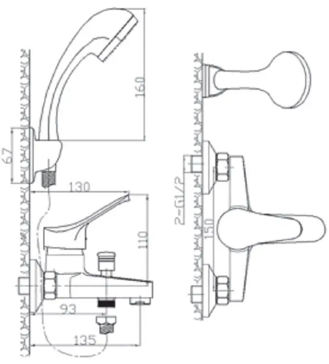 Set de dus Goplast Ambrosiana 0103199 (Chrome) - 2
