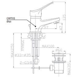 Смеситель для умывальника Goplast Ambrosiana 0103198 (Silver) Thumb