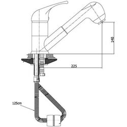Baterie pentru chiuveta GPD Flamengo MES10 (Chrome) Thumb