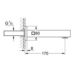Cap baterie Grohe Eurocube 13303000 (Chrome) Thumb