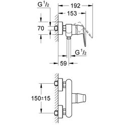 Смеситель для душа Grohe Eurosmart Cosmopolitan 32837000 (Chrome) Thumb