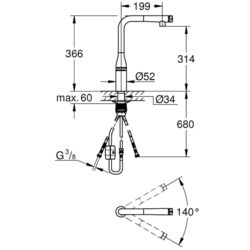 Смеситель для мойки Grohe Essence SmartControl 31615A00 (Dark Graphite) Thumb