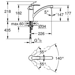 Смеситель для мойки Grohe Eurosmart 33281002 (Chrome) Thumb