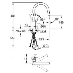 Смеситель для мойки Grohe Get 31484001 (Сhrome) Thumb