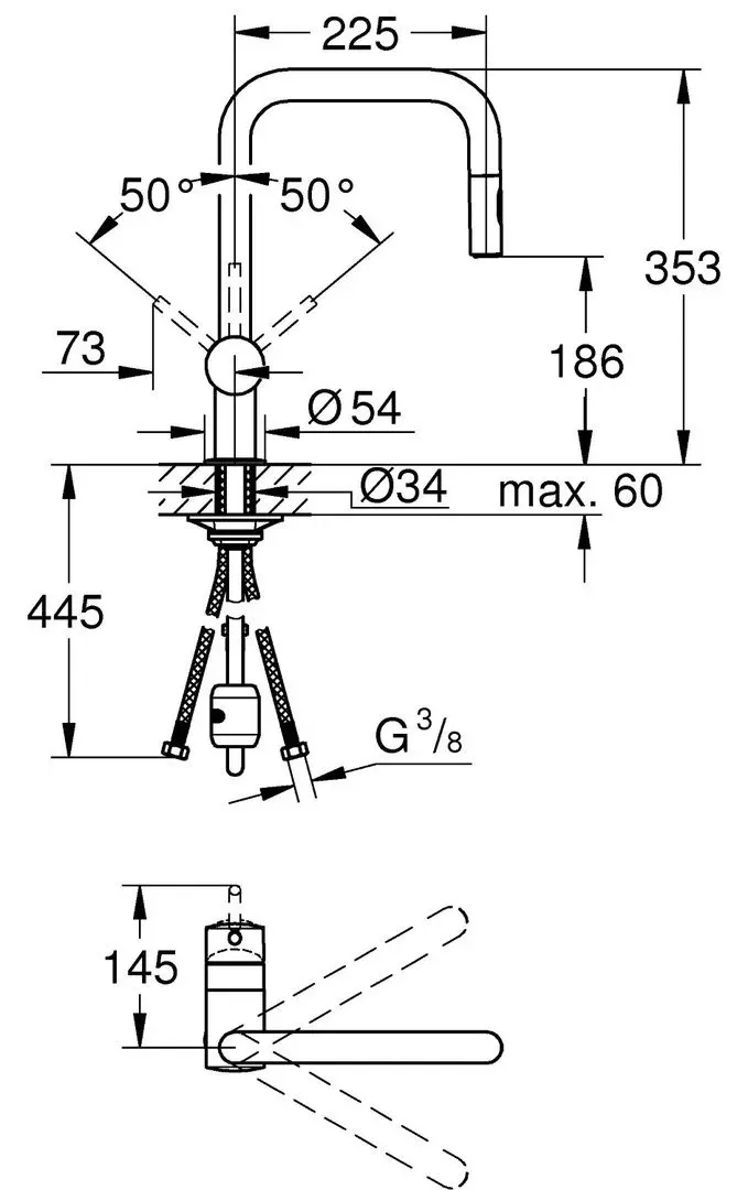Смеситель для мойки Grohe Minta 32322002 (Chrome) - 2