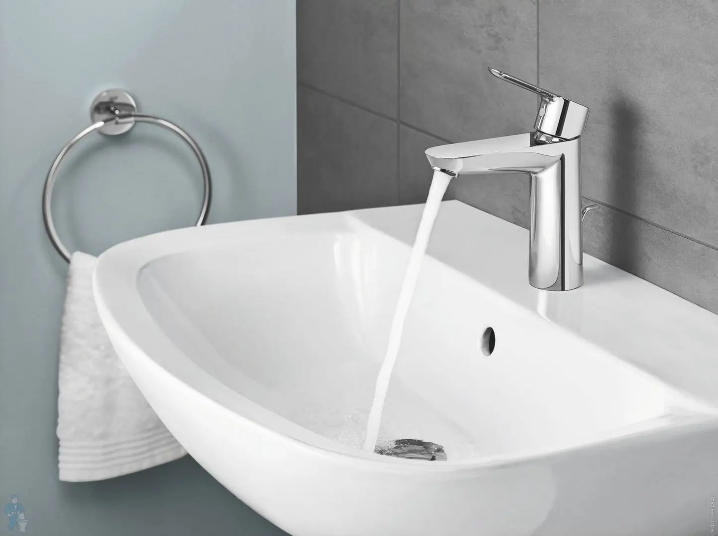 Смеситель для умывальника Grohe BauLoop 23762000 (Chrome) - 2