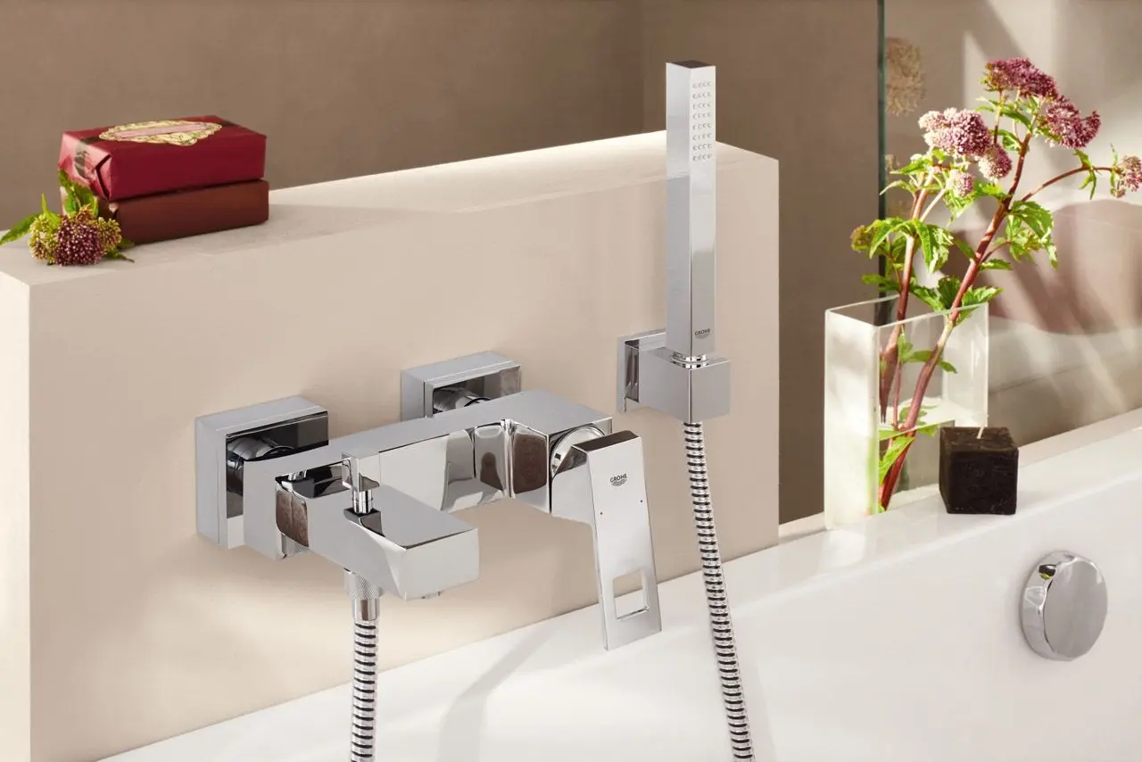 Baterie pentru cada si dus Grohe Eurocube 23141000 (Chrome) - 3