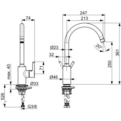Смеситель для мойки Hansa Vantis 52202267 (Chrome) Thumb