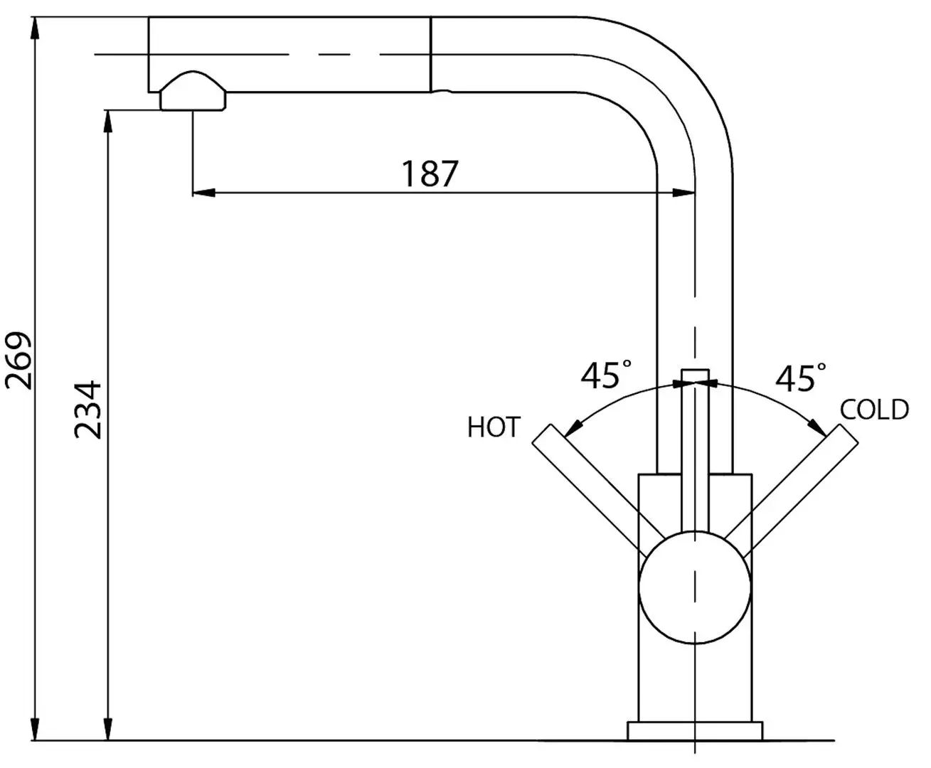 Baterie pentru chiuveta Helika Modus 2383 - 8