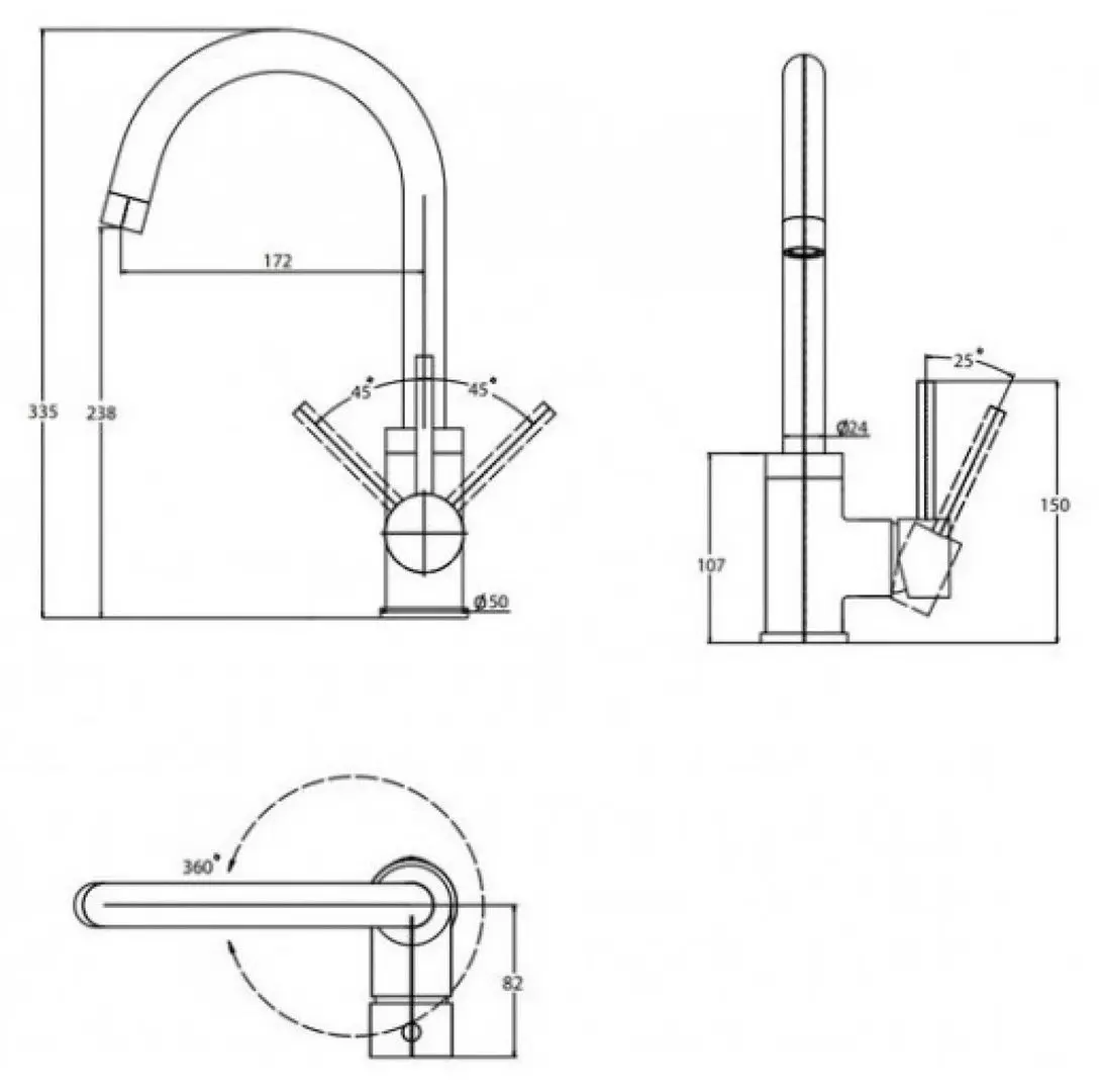 Смеситель для мойки Helika Sabia 5523 - 9