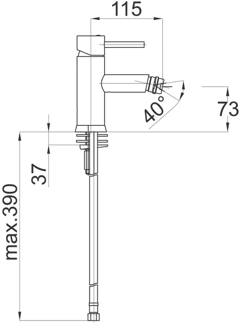 Смеситель для биде Herz Fresh f50 UH00537 (Chrome)