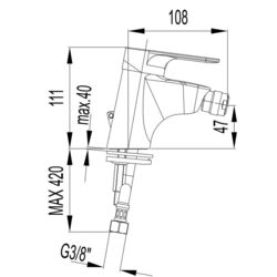 Смеситель для биде Herz Infinity i50 UH00503 (Chrome) Thumb