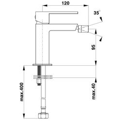 Смеситель для биде Herz SQ q50 UH00595 (Chrome) Thumb