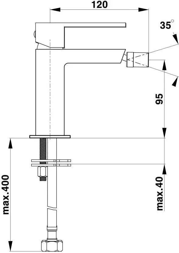 Смеситель для биде Herz SQ q50B UH00595B (Black)