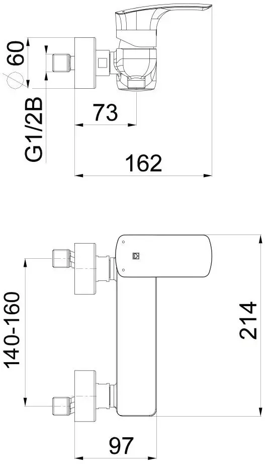 Baterie pentru dus Herz Elite e40 UH00485 (Chrome)