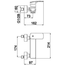 Baterie pentru dus Herz Elite e40B UH00485B (Black) Thumb