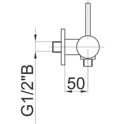 Baterie pentru dus Herz Fresh f40 (Chrome) Thumb