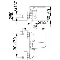 Baterie pentru dus Herz Infinity i40 UH00401 (Chrome) Thumb