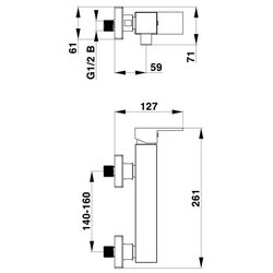 Смеситель для душа Herz SQ q40B UH00494B (Black) Thumb
