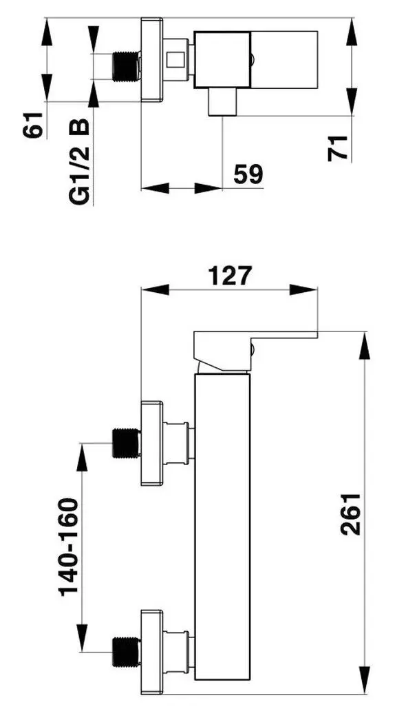 Смеситель для душа Herz SQ q40B UH00494B (Black)
