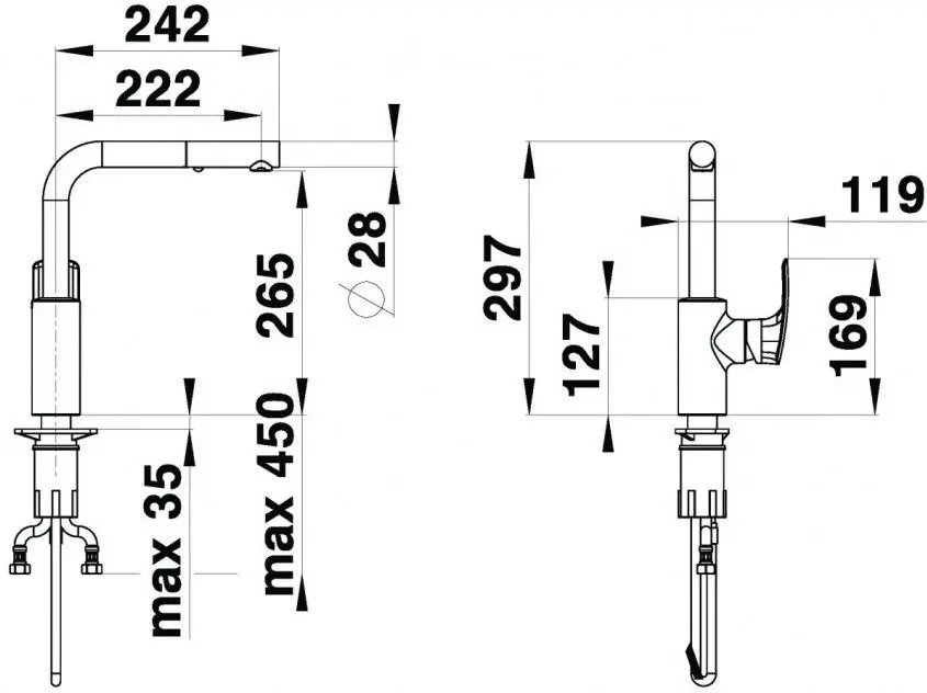 Baterie pentru chiuveta Herz Elite e23 UH00114 (Chrome)