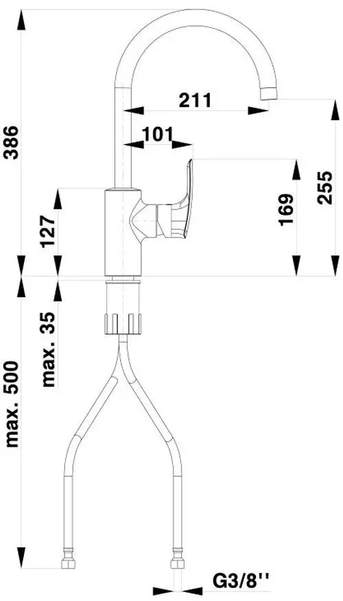 Смеситель для мойки Herz Elite e20 UH00101 (Chrome)