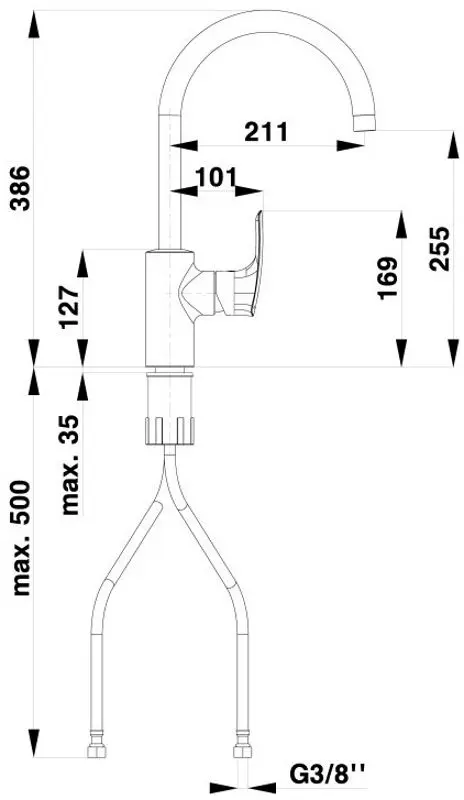 Baterie pentru chiuveta Herz Elite e20b UH00101B (Black)