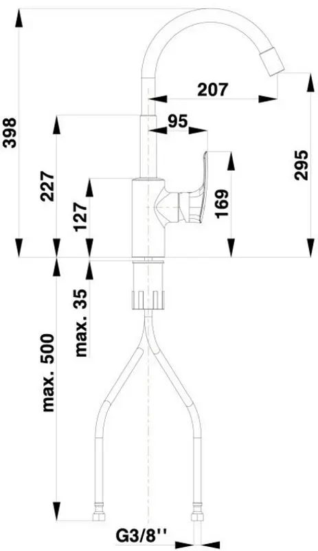 Baterie pentru chiuveta Herz Flex e24 UH00120 (Black/Chrome)